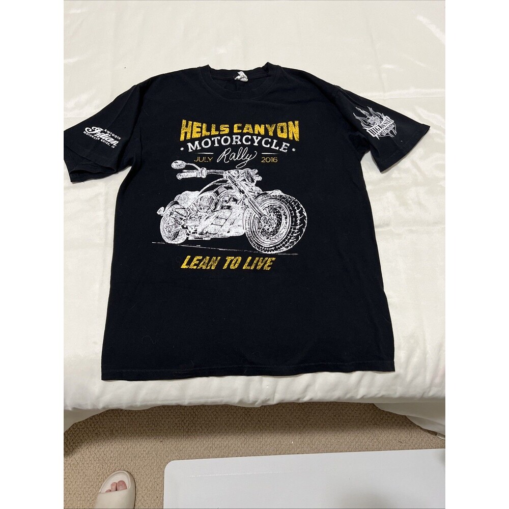 2016 Hells Canyon Motorcycle Rally T-shirt Men's M Boise ID Indian Harley Black